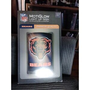 Motion activated MotiGlow Light up sign Chicago Bears